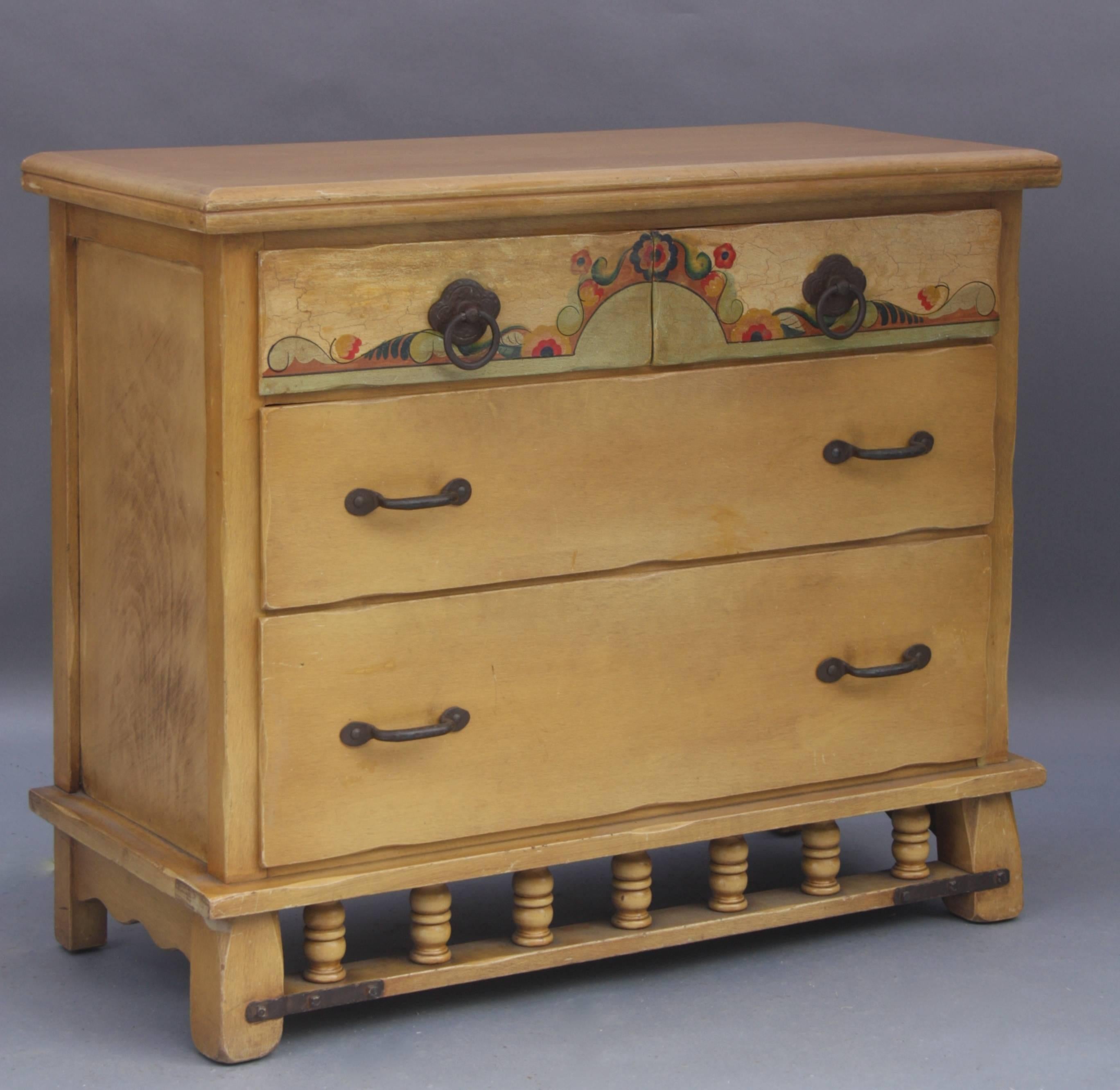Rancho Monterey 1930s Hand-Painted Monterey Dresser
