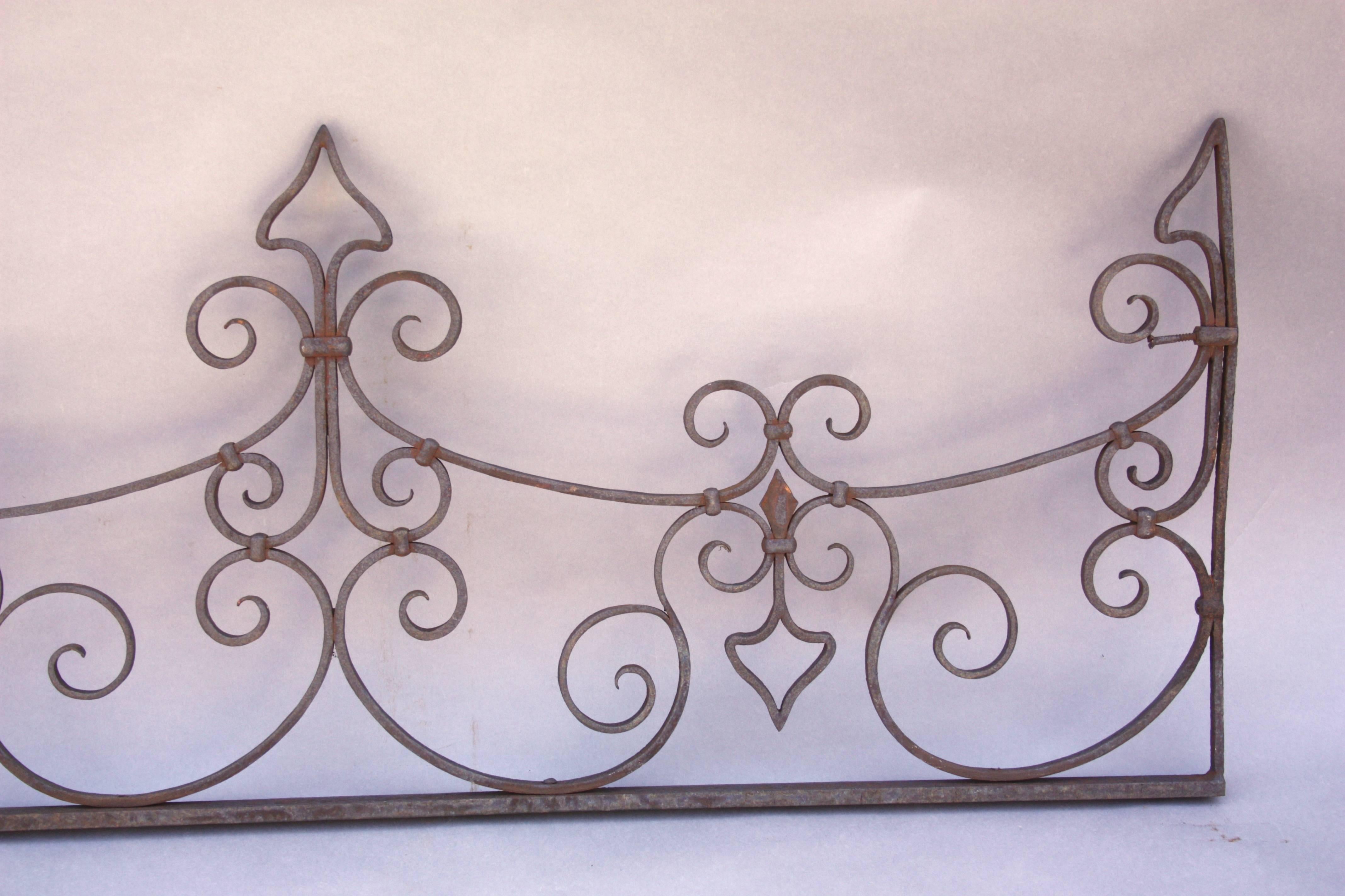 American Spanish Revival Wrought Iron Decorative Element For Sale