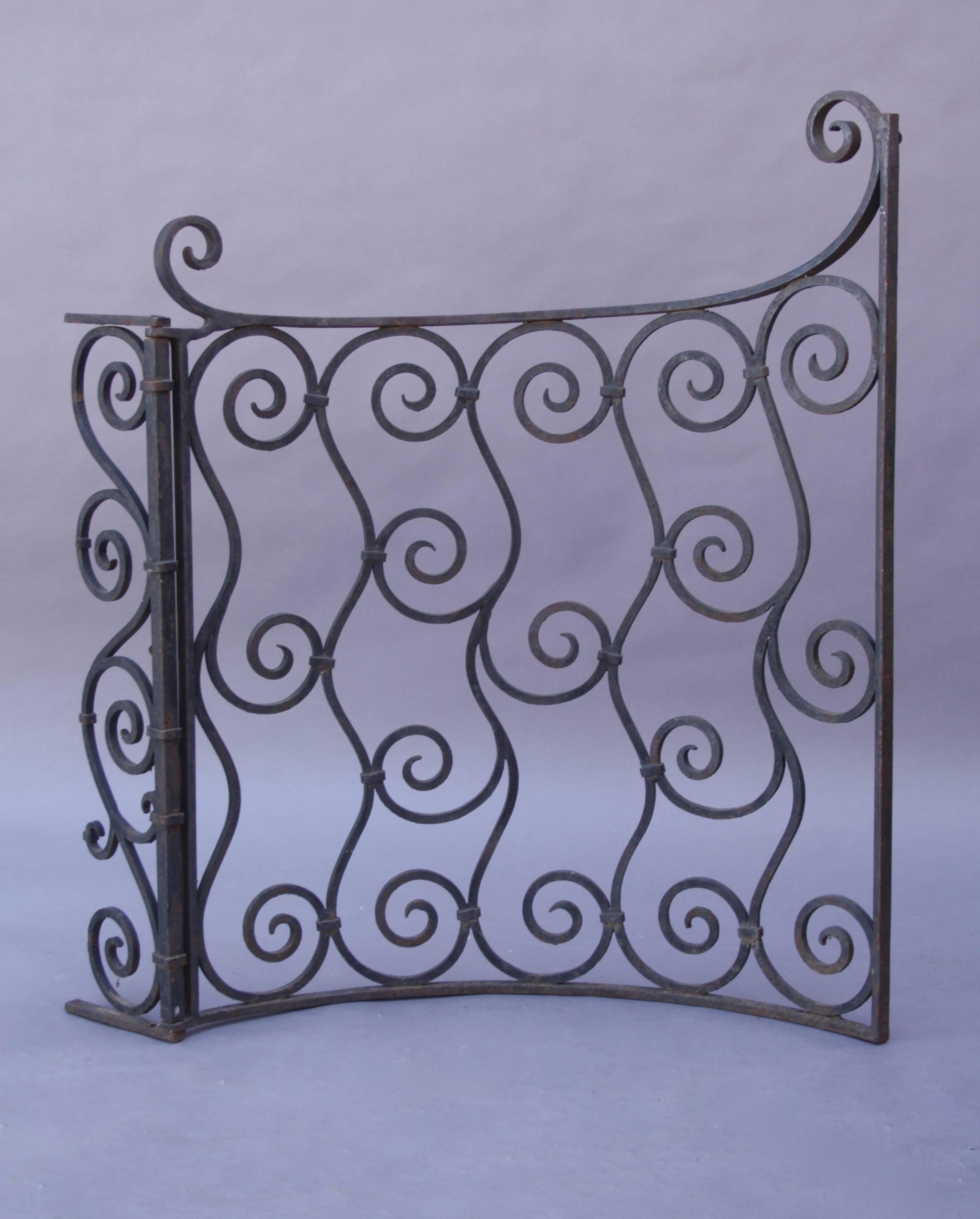 American 1920s Curved Set of Iron Gates For Sale