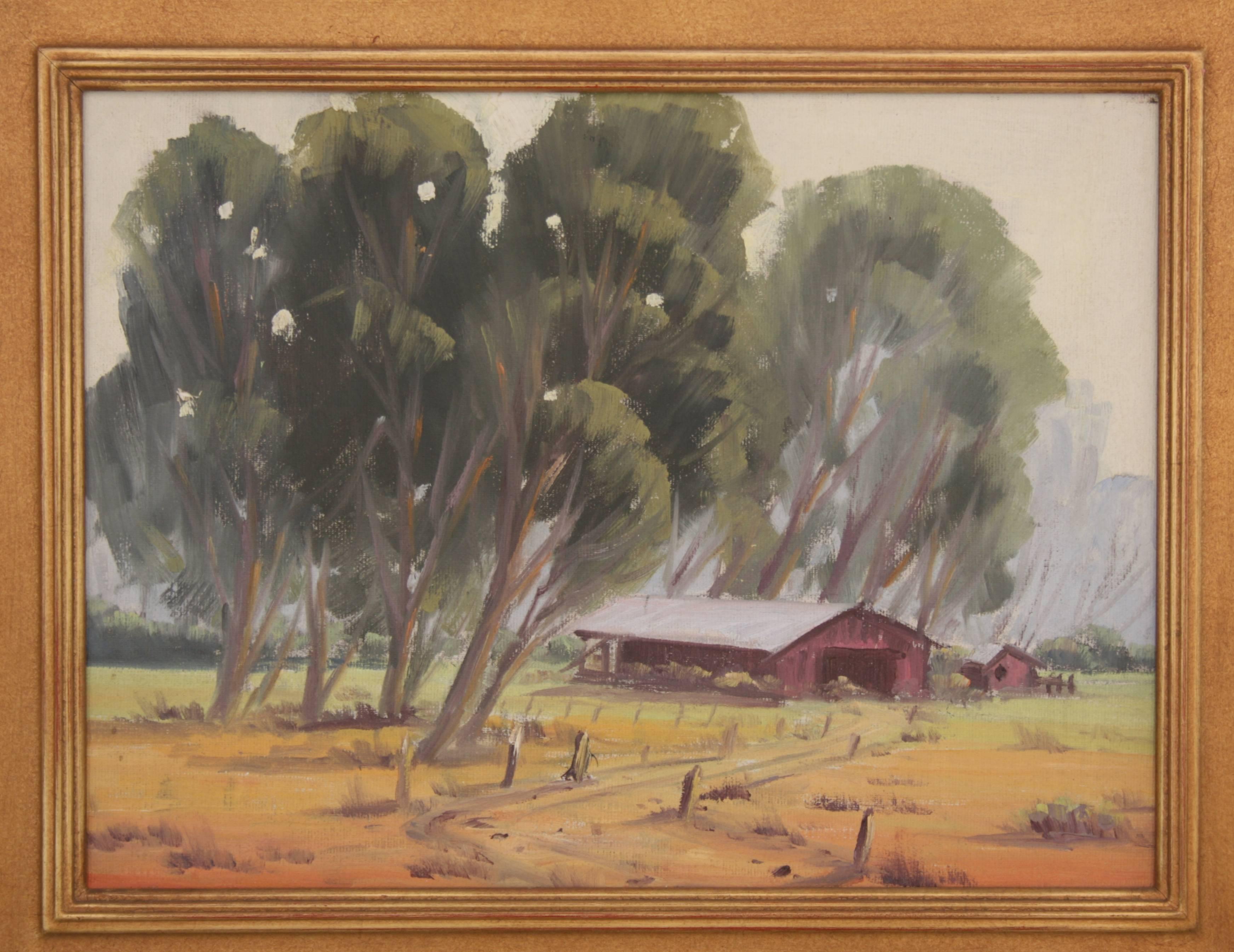 Classic California landscape painting. Naomi Taylor Evans (1900-1969)Born in Los Angeles, CA on Nov. 29, 1900.Exh: Glendale AA, 1950-64 (prizes); Bartlett Club (Ventura), 1951; Chamber of Commerce (Santa Paula), 1953; Laguna Beach AA, 1956; Calif.