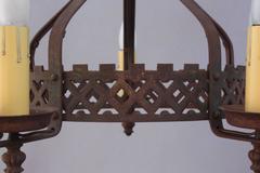 1920s Spanish Revival Iron Chandelier
