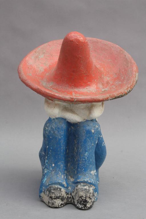 1930s Classic Monterey Style Concrete Sleeping Mexican At 1stdibs Sleeping Mexican In Good Original Condition Circa 1930s Some Minor Paint Losses Please