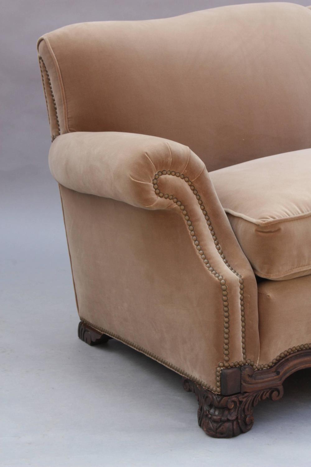 1920 Spanish Revival Upholstered Sofa For Sale at 1stdibs