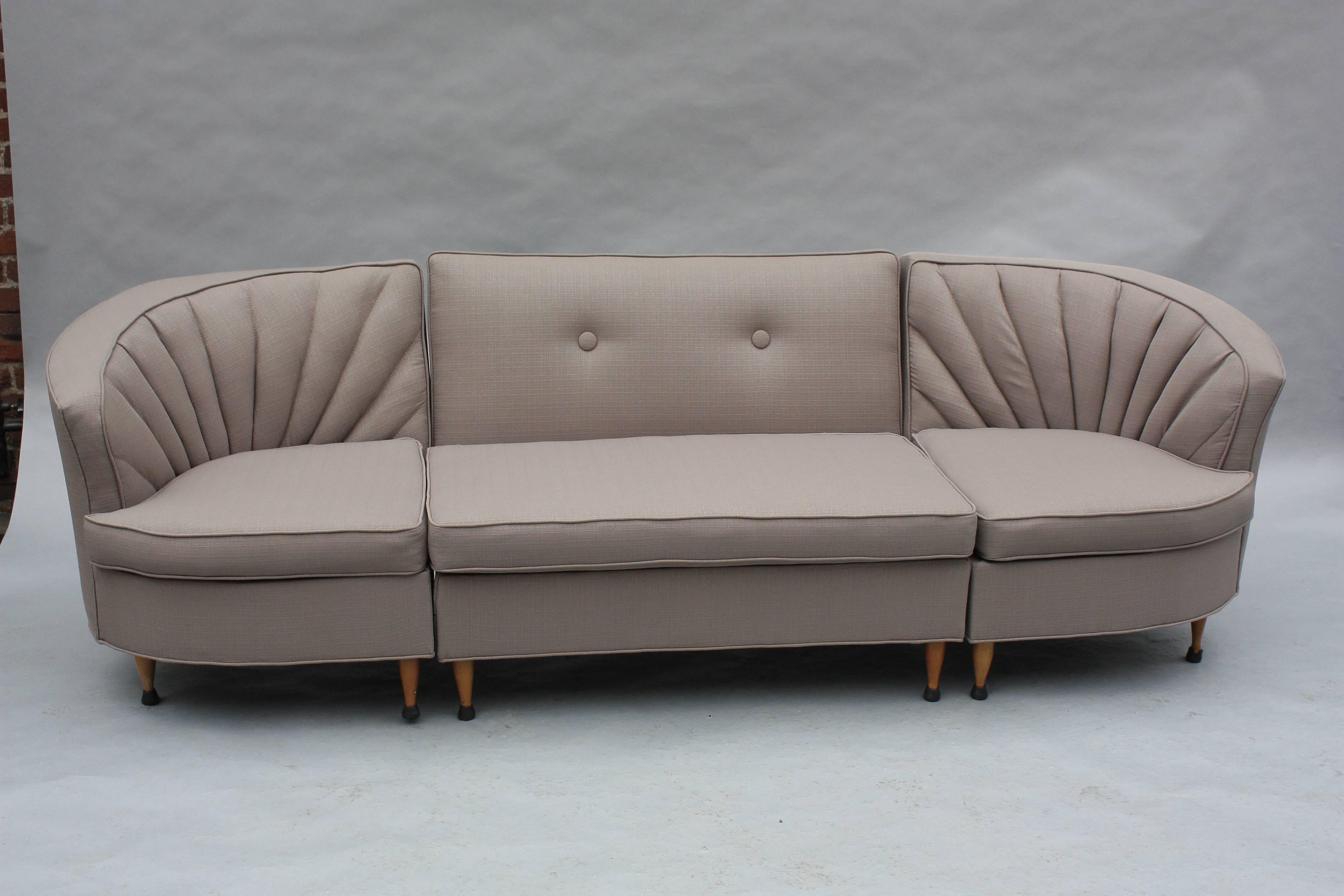 North American Mid-Century Modern 1960s Sectional Sofa