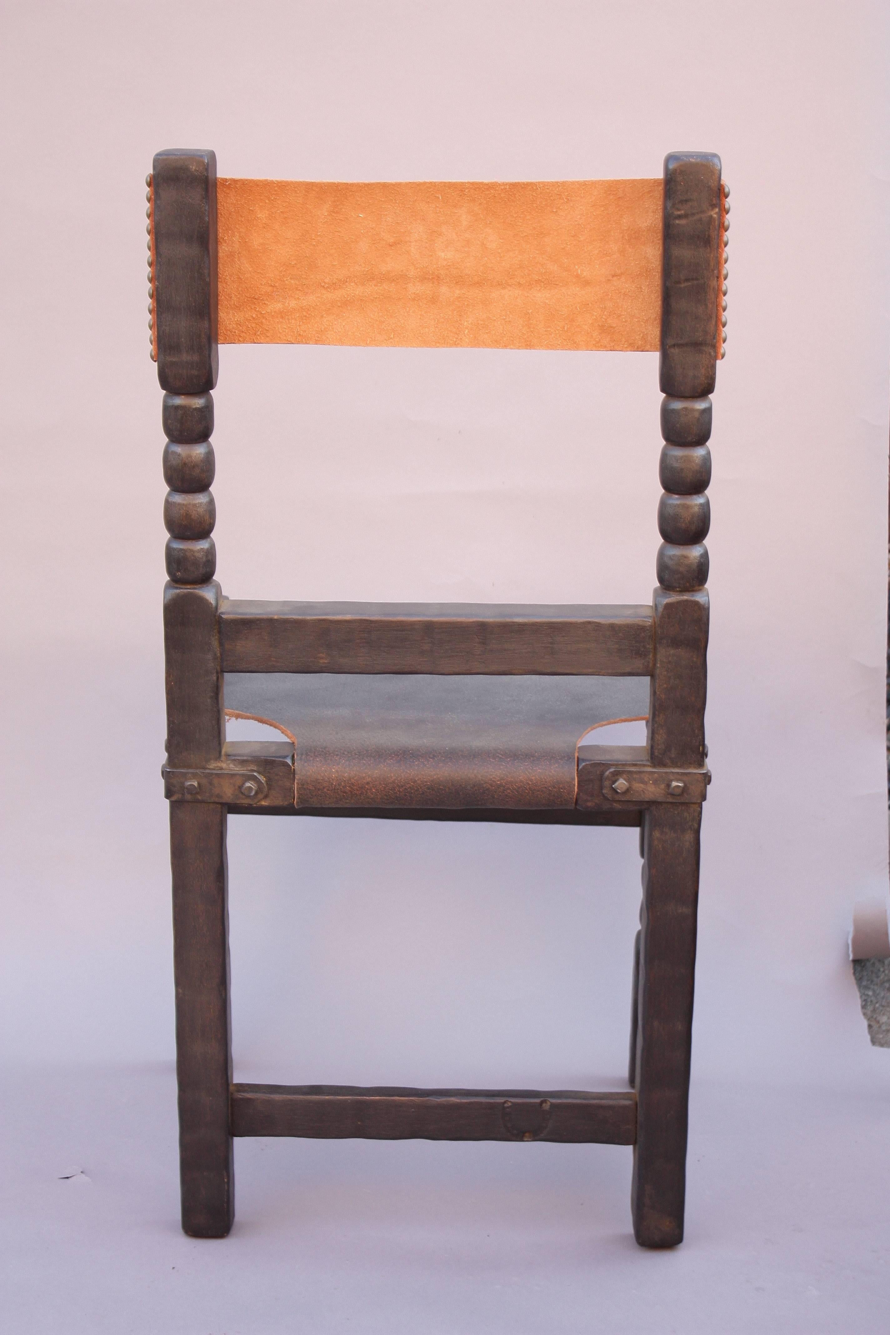 North American One of Two 1930s Signed Monterey Side Chair