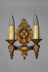 Paid of Double Light Spanish Revival Sconces