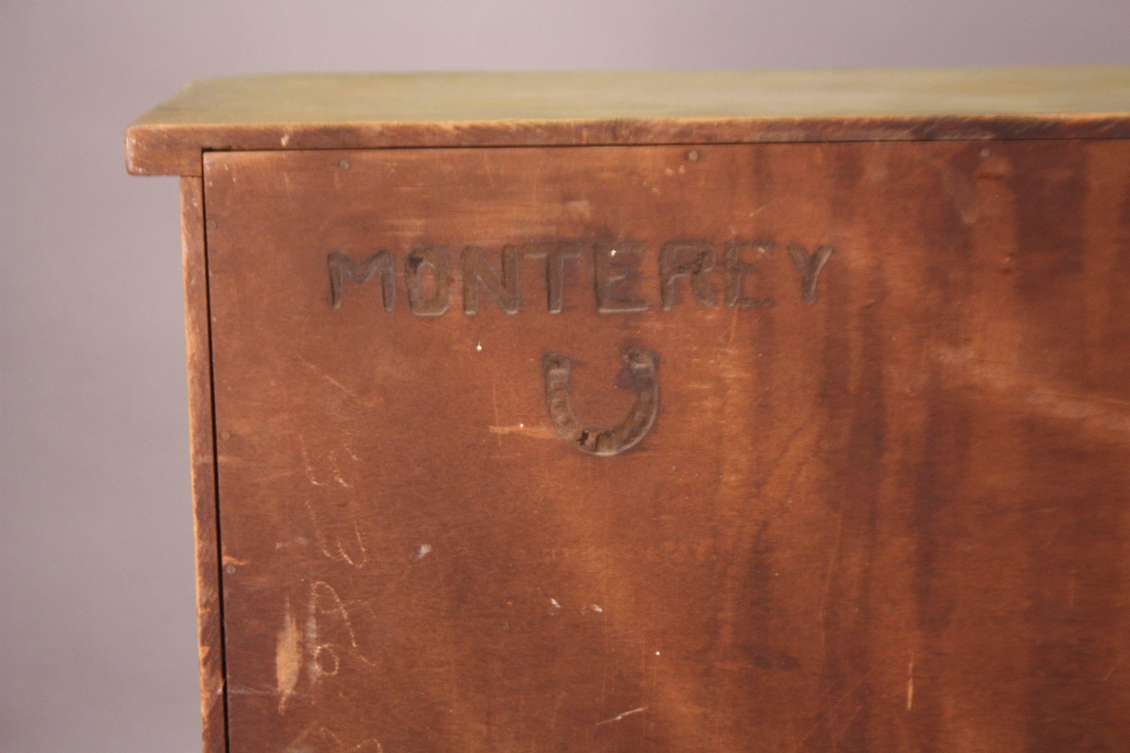 Signed Monterey Green Desk Cabinet 1