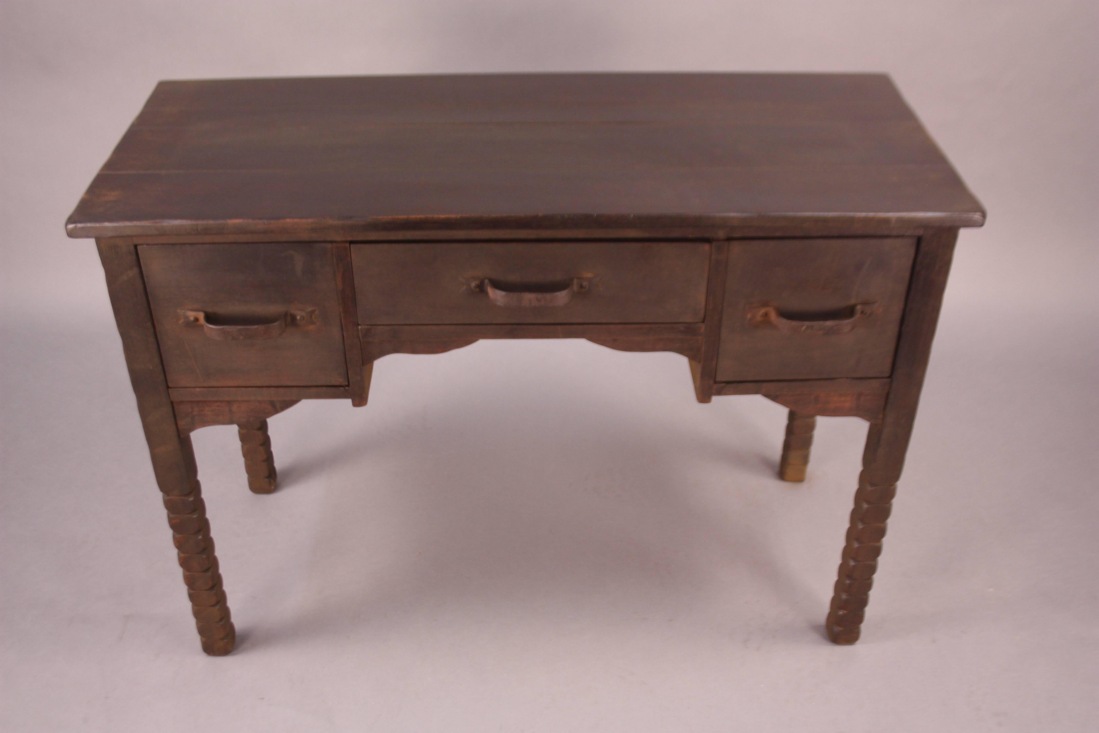 Signed Monterey desk with restored finish. Measures: 30
