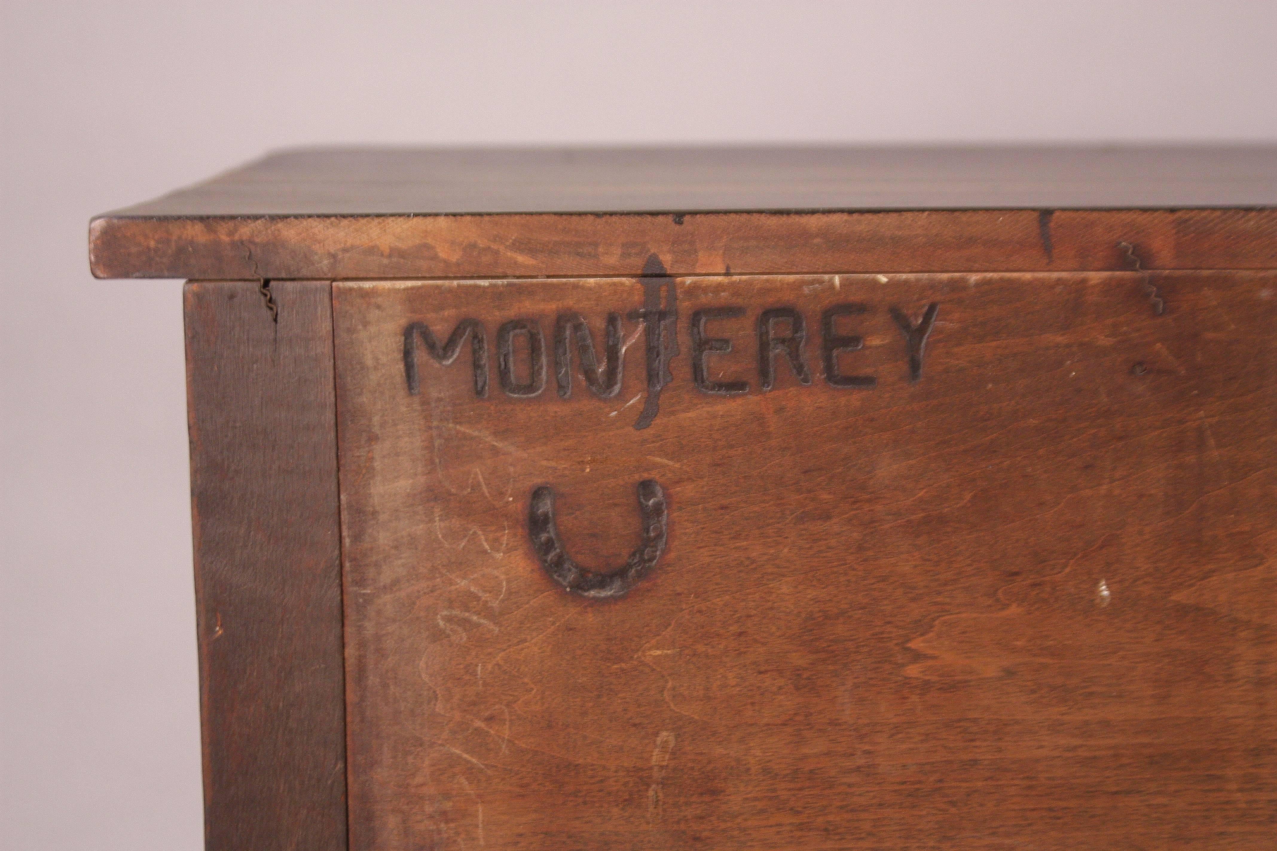 American 1930s Monterey Desk with Three Drawers