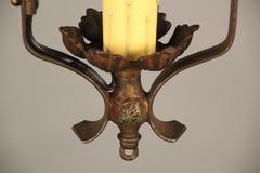 One of Two Spanish Revival Ceiling Mount, circa 1920s