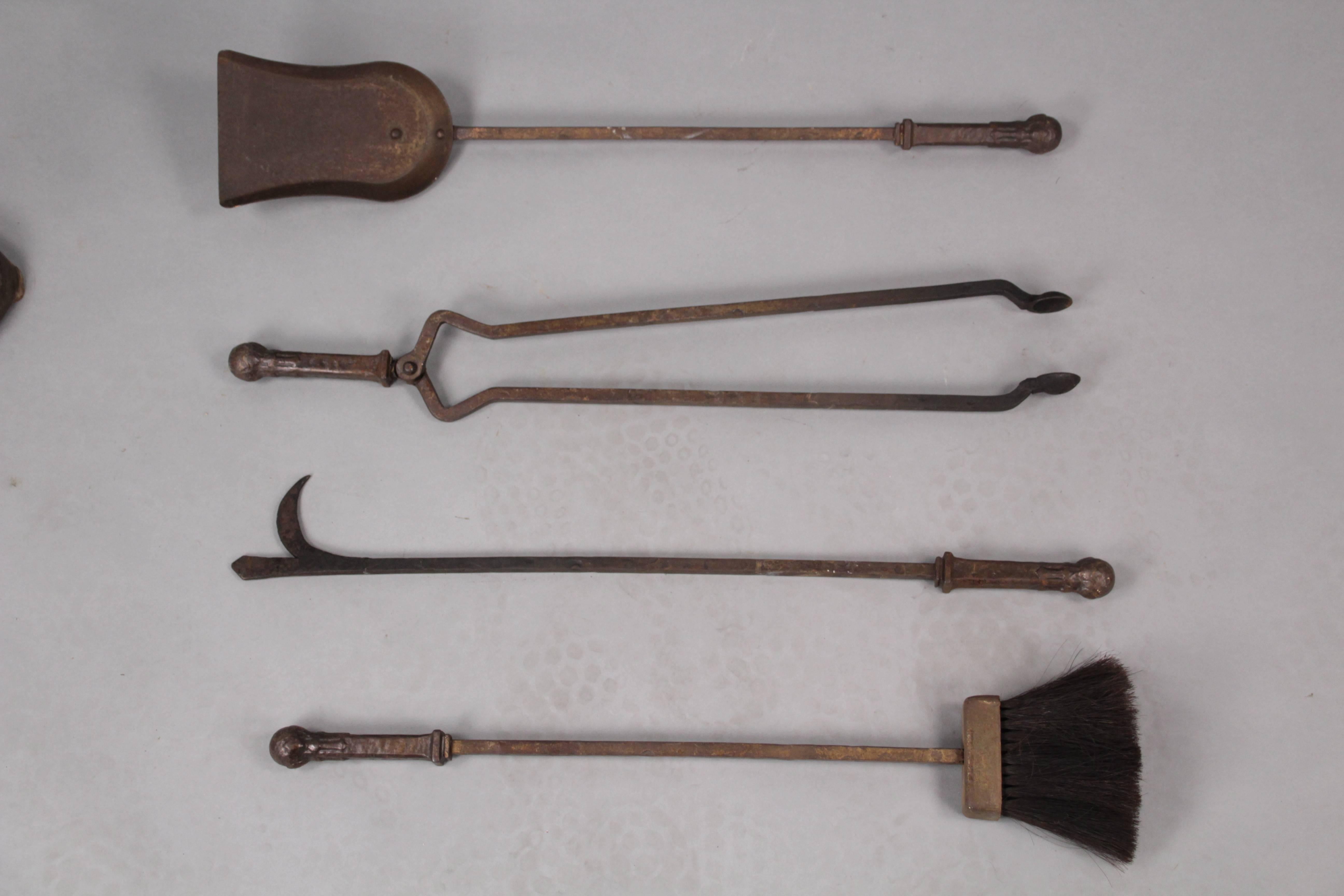 Set of Fire Tools, circa 1910 In Good Condition For Sale In Pasadena, CA