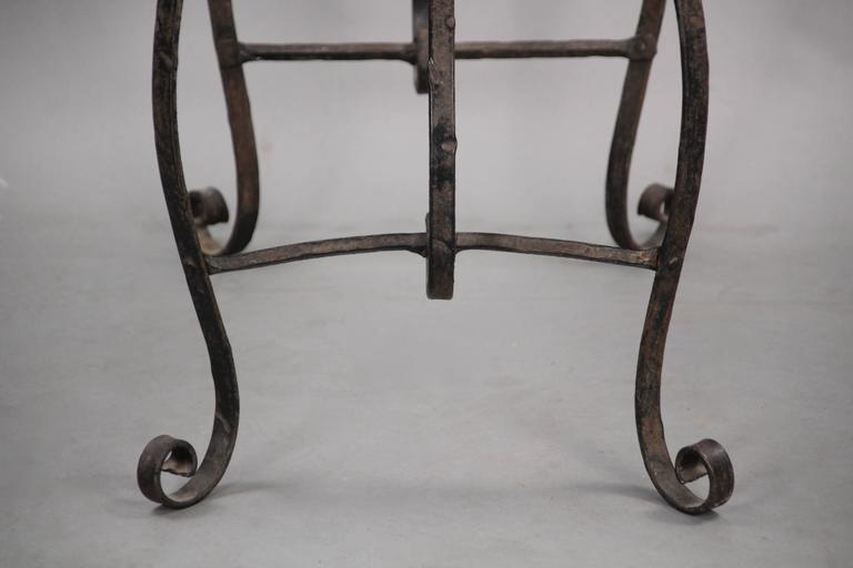 Taylor Six Tile Parrot Wrought Iron Table at 1stDibs