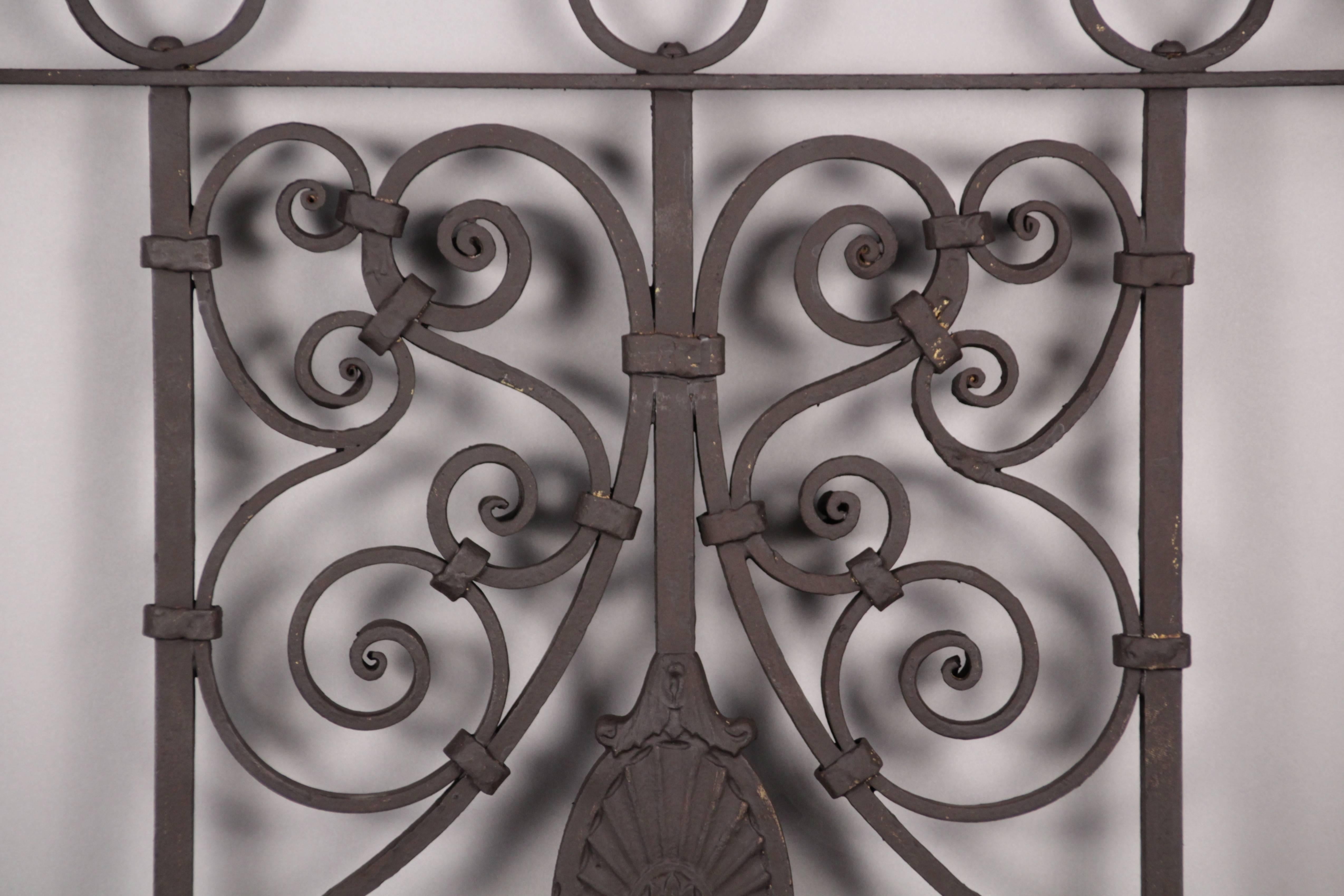 Priced and sold individually, circa 1920s iron pieces featuring great wrought iron work.