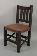 1910 Arts & Crafts Chair Newly Upholstered in Leather