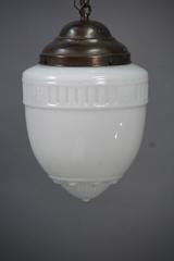 1930s Pendant with Glass Acorn Shaped Shade