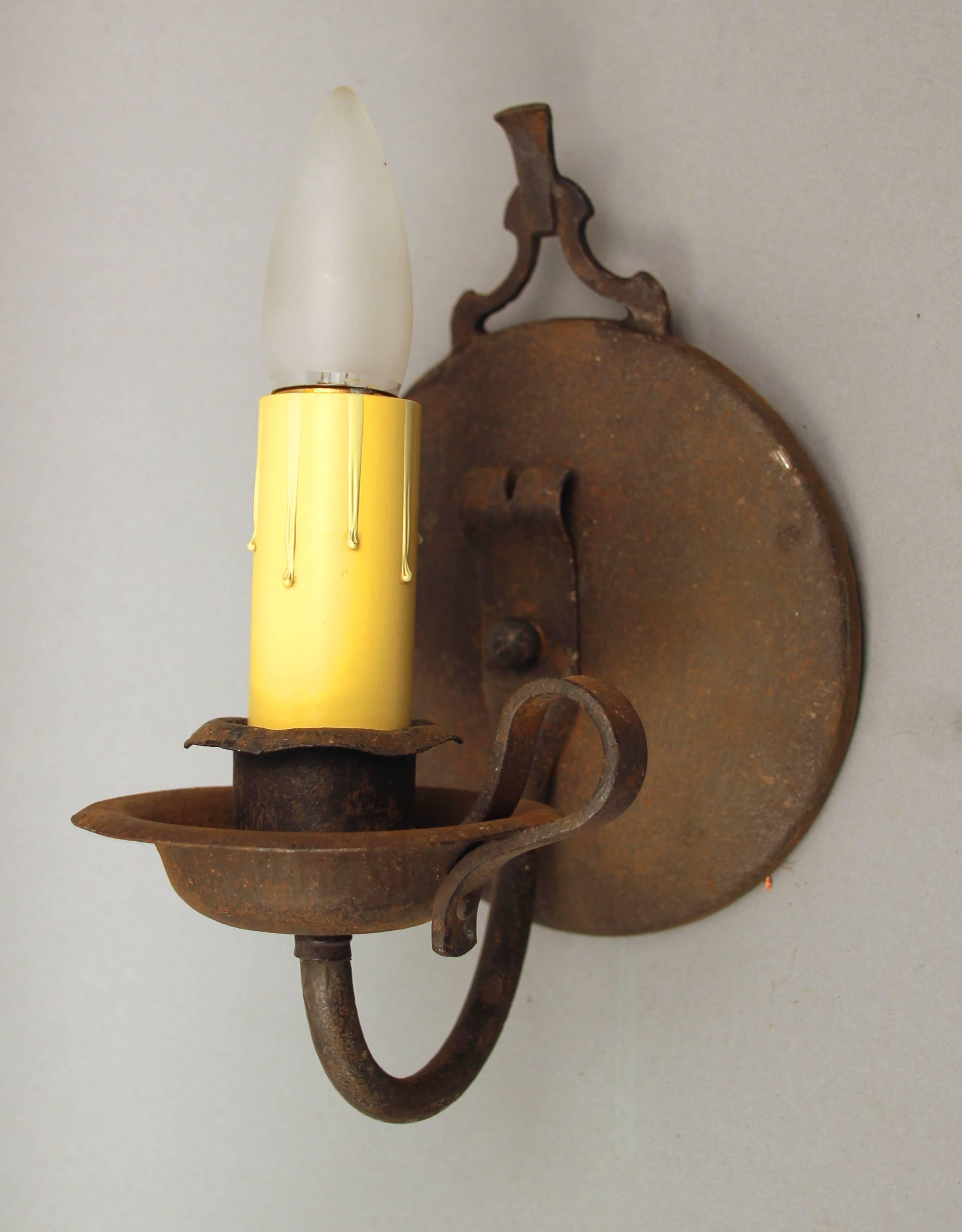Spanish Colonial Four 1920s Adobe Style Sconces