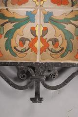 1930s Santa Monica Tile Mural in Beautiful Iron Frame