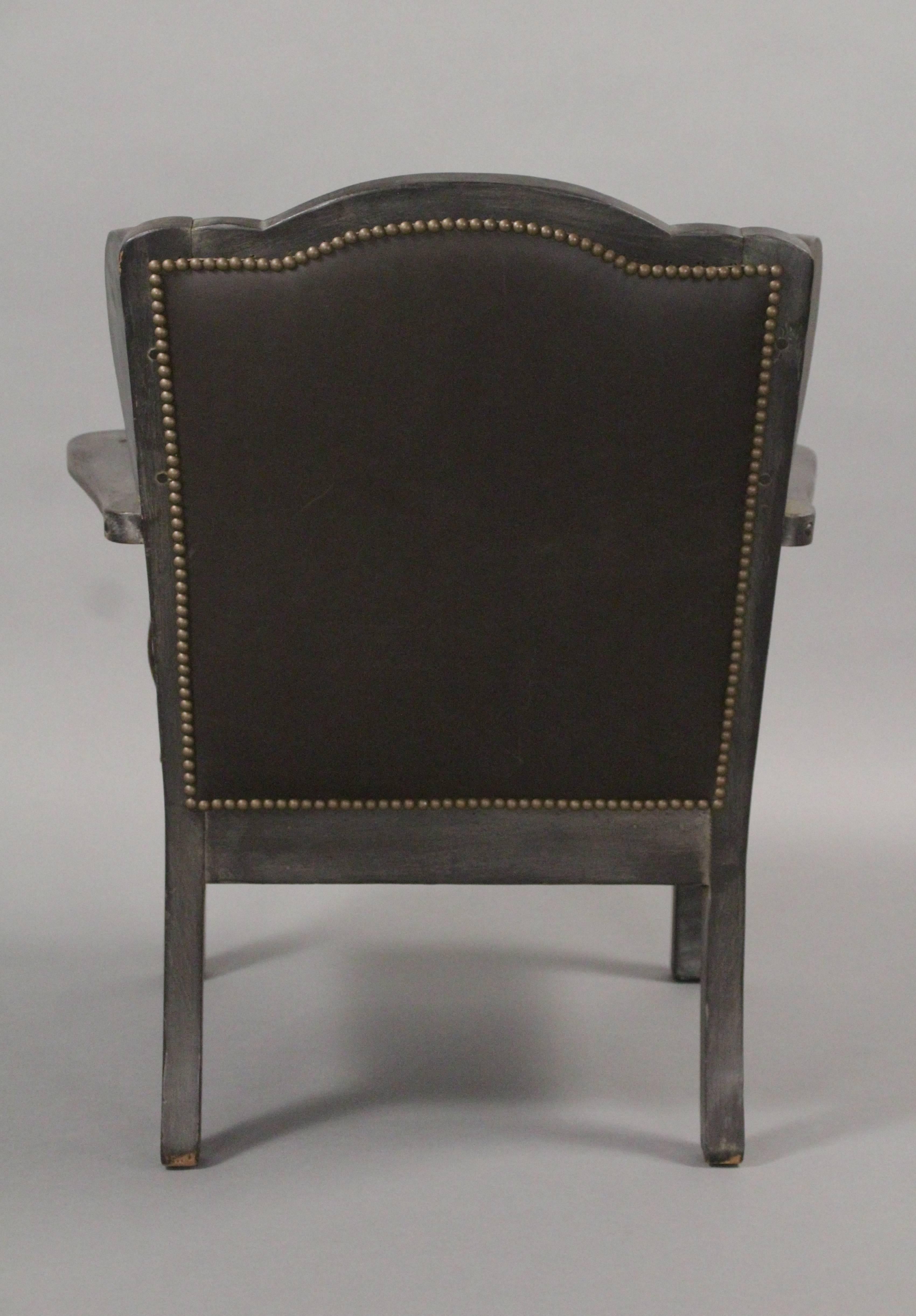 North American Monterey Wing Back Chair with Iron Strapping