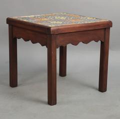 1920s California Tile Table with Nine Tiles