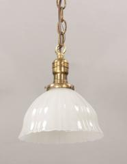 1930s Milk Glass Pendant
