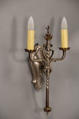 Pair of Elegant Silver Toned 1920s Sconces