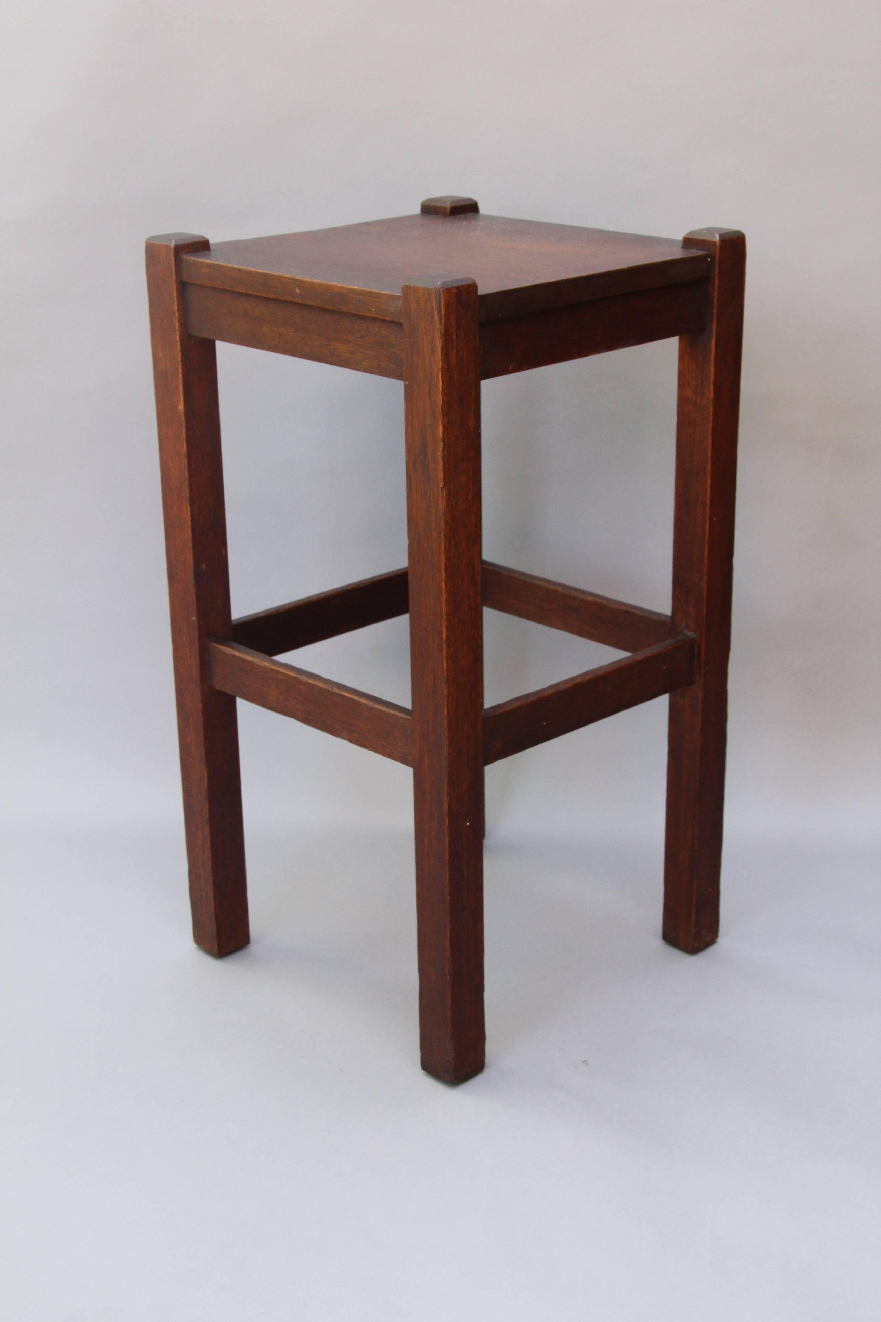 Arts & Crafts mission simple side table, circa 1910.