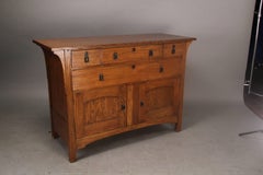 Arts & Crafts Period Oak Wood Server