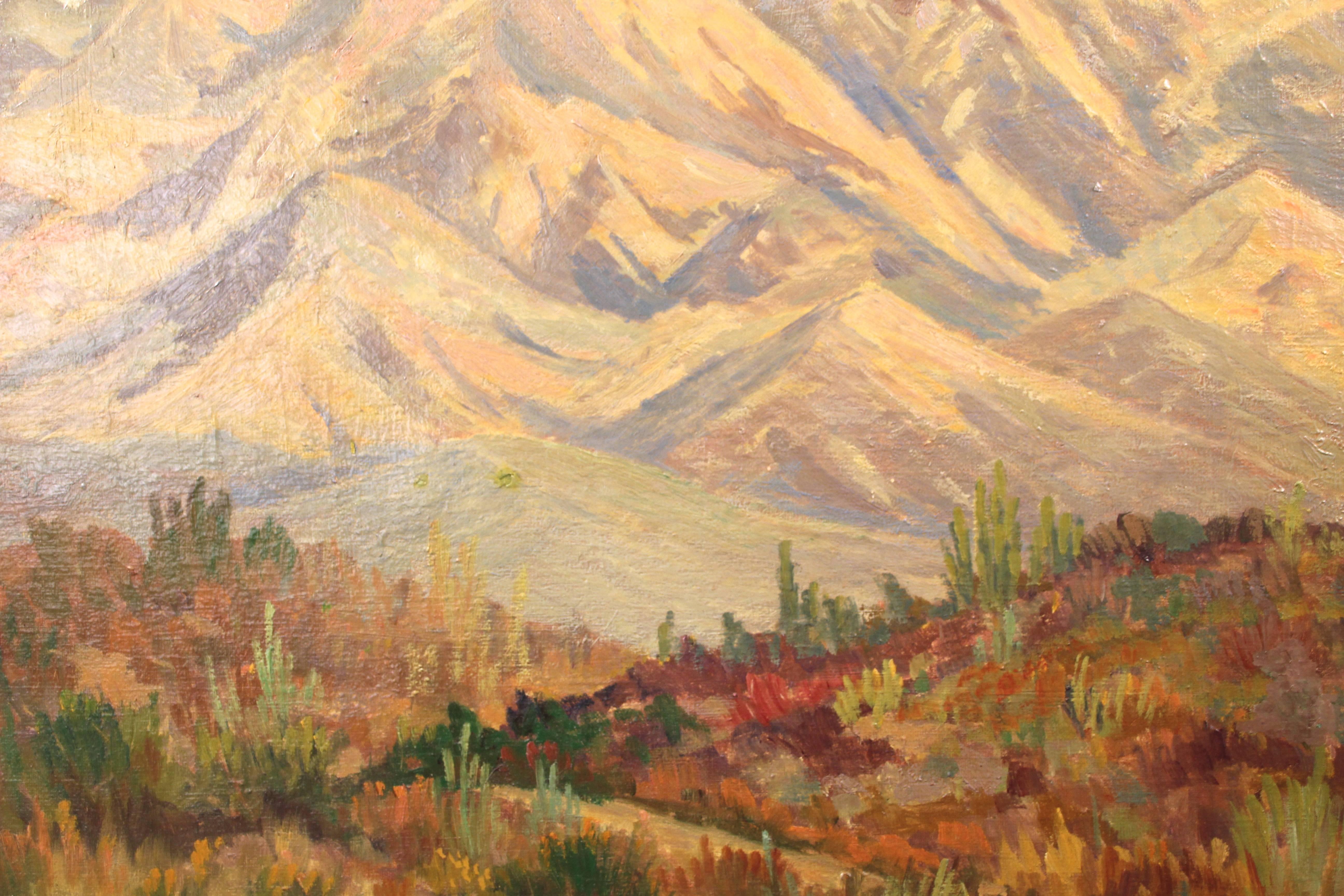 Impressive Antique California Plein Air Landscape of Montrose California In Good Condition In Pasadena, CA