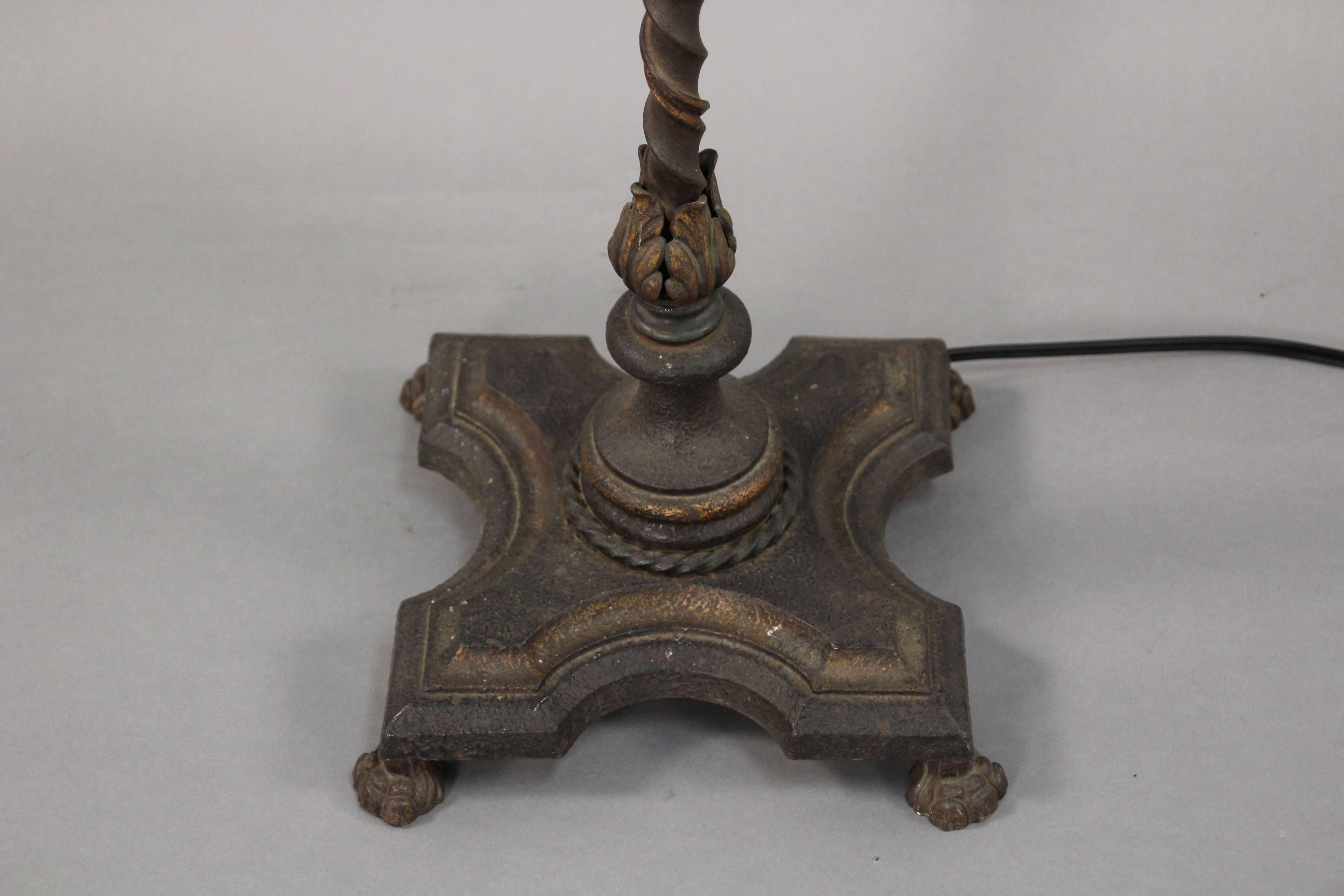 Spanish Colonial Classic Spanish Revival Floor Lamp with Mica, 1920s Antique