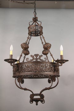 Incredible 1920s Antique Chandelier Attributed to Oscar Bach