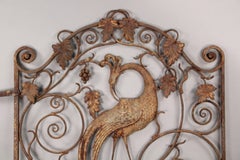 Fantastic 1920s Iron Gate with Peacock Motif