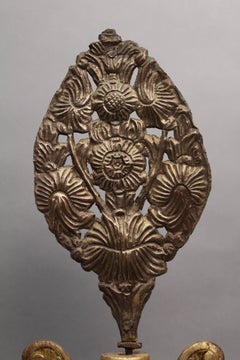 Pair of Antique 19th Century European Religious Repousse Ornaments