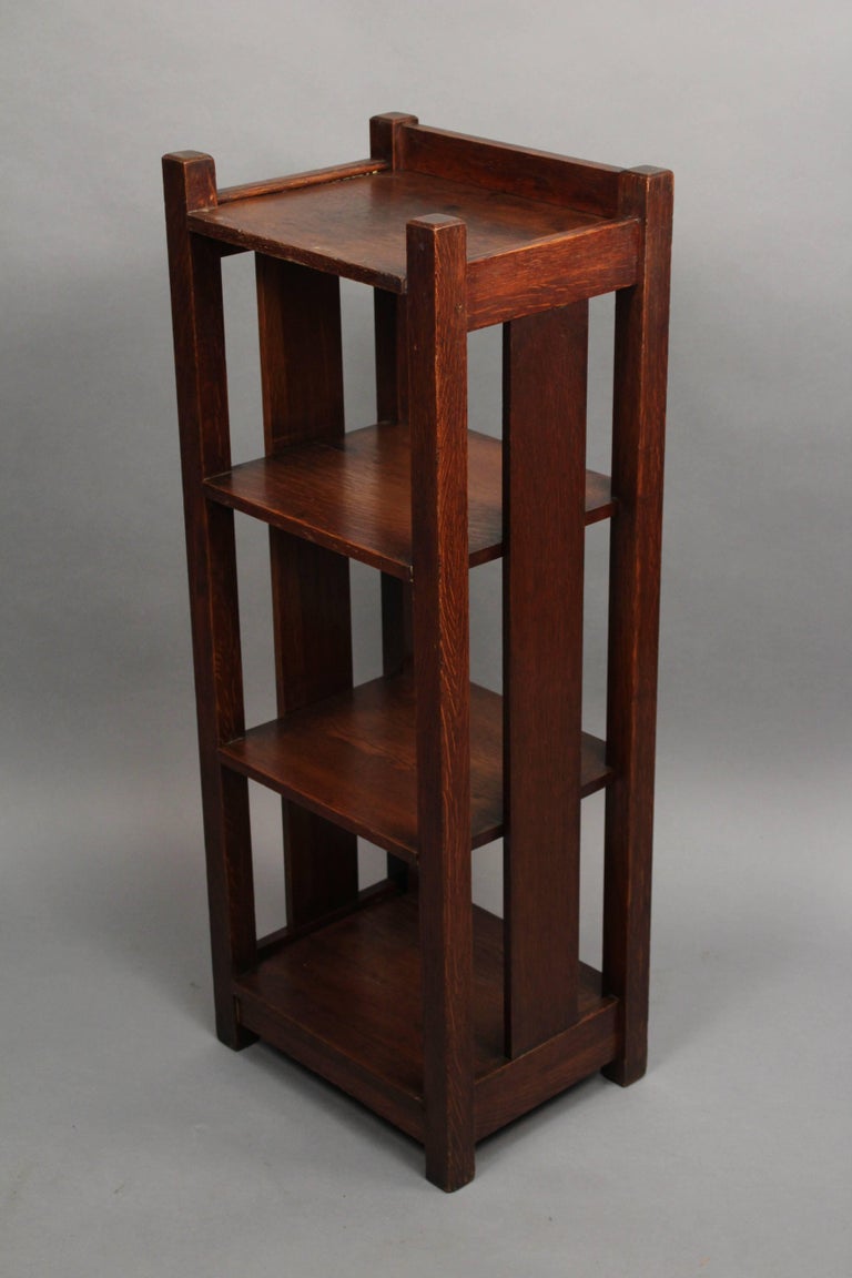 Antique Signed Lifetime Arts and Crafts Magazine Stand at 1stDibs