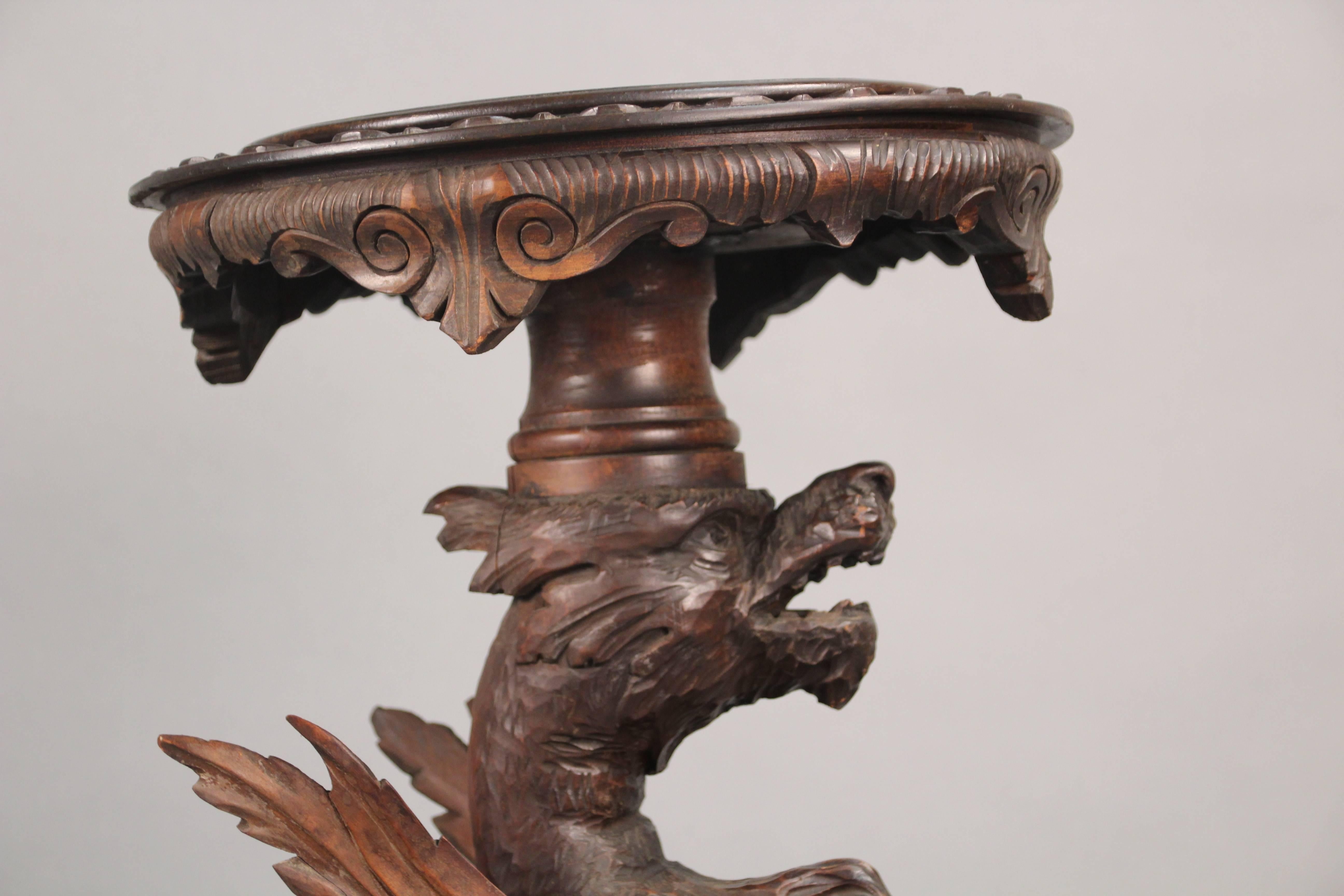 Renaissance Revival Turn of the Century Italian Carved Griffin Stand