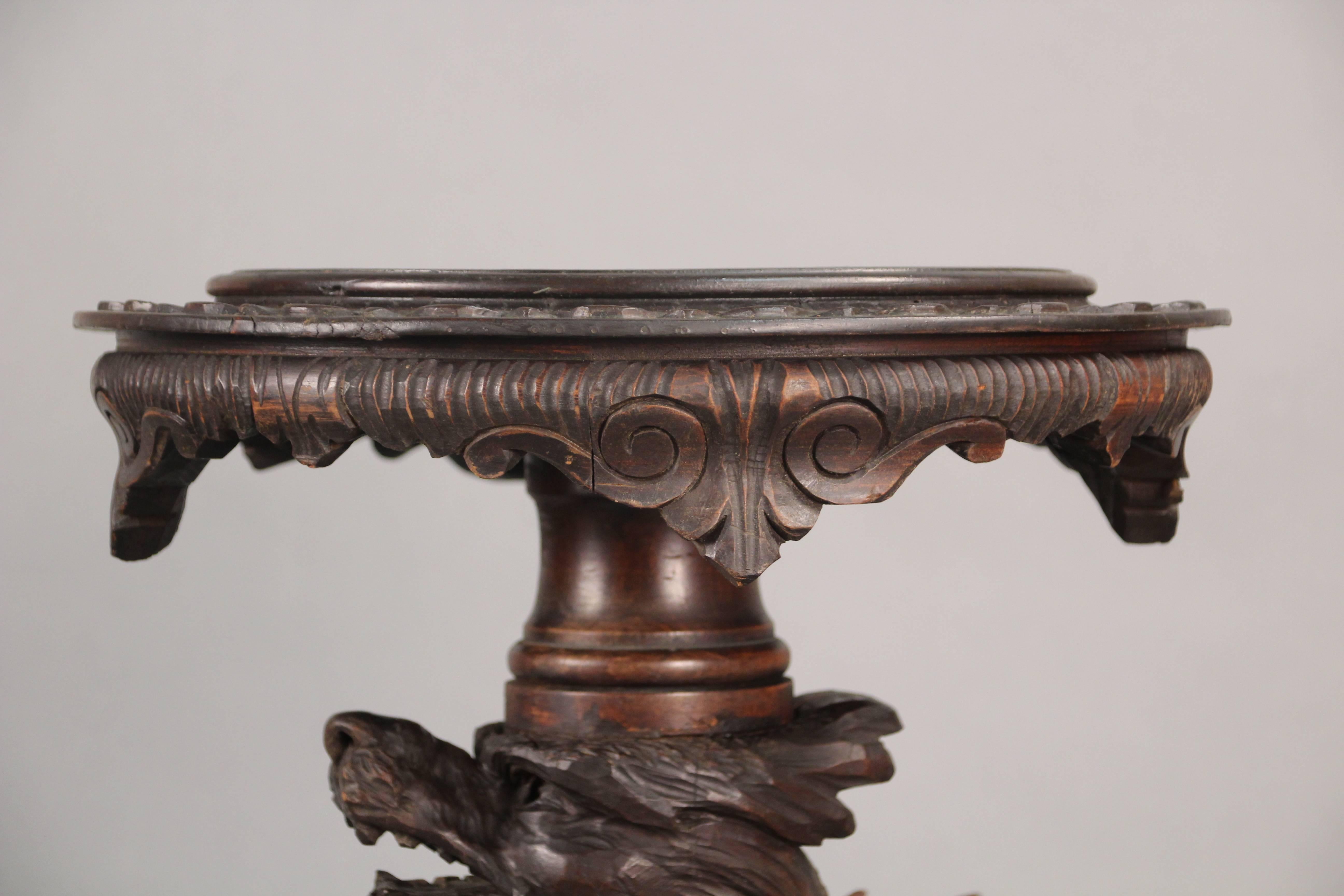 Turn of the Century Italian Carved Griffin Stand 1