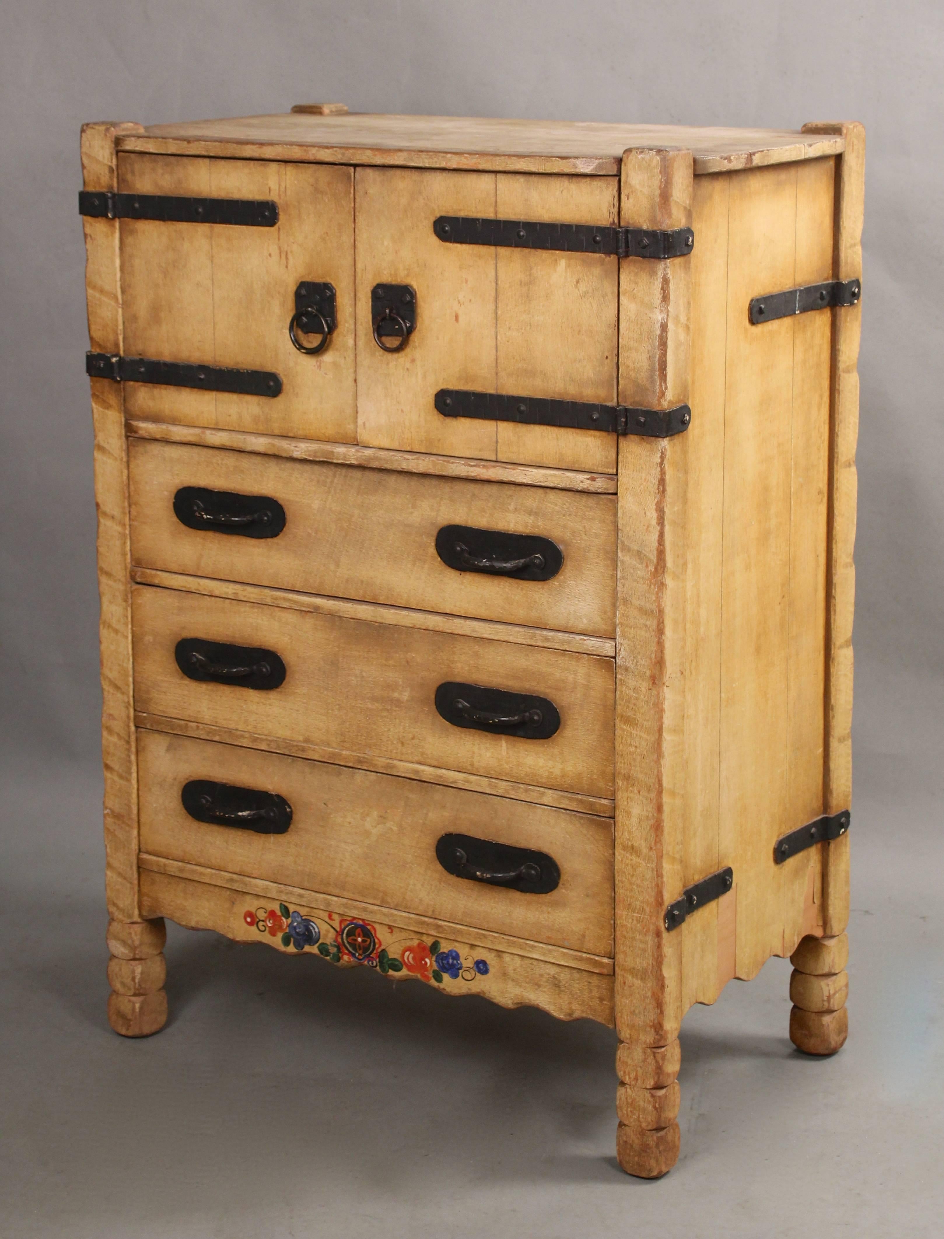 Signed Monterey gentleman's dresser. It offers plenty of storage with five drawers. Measures: 49.25