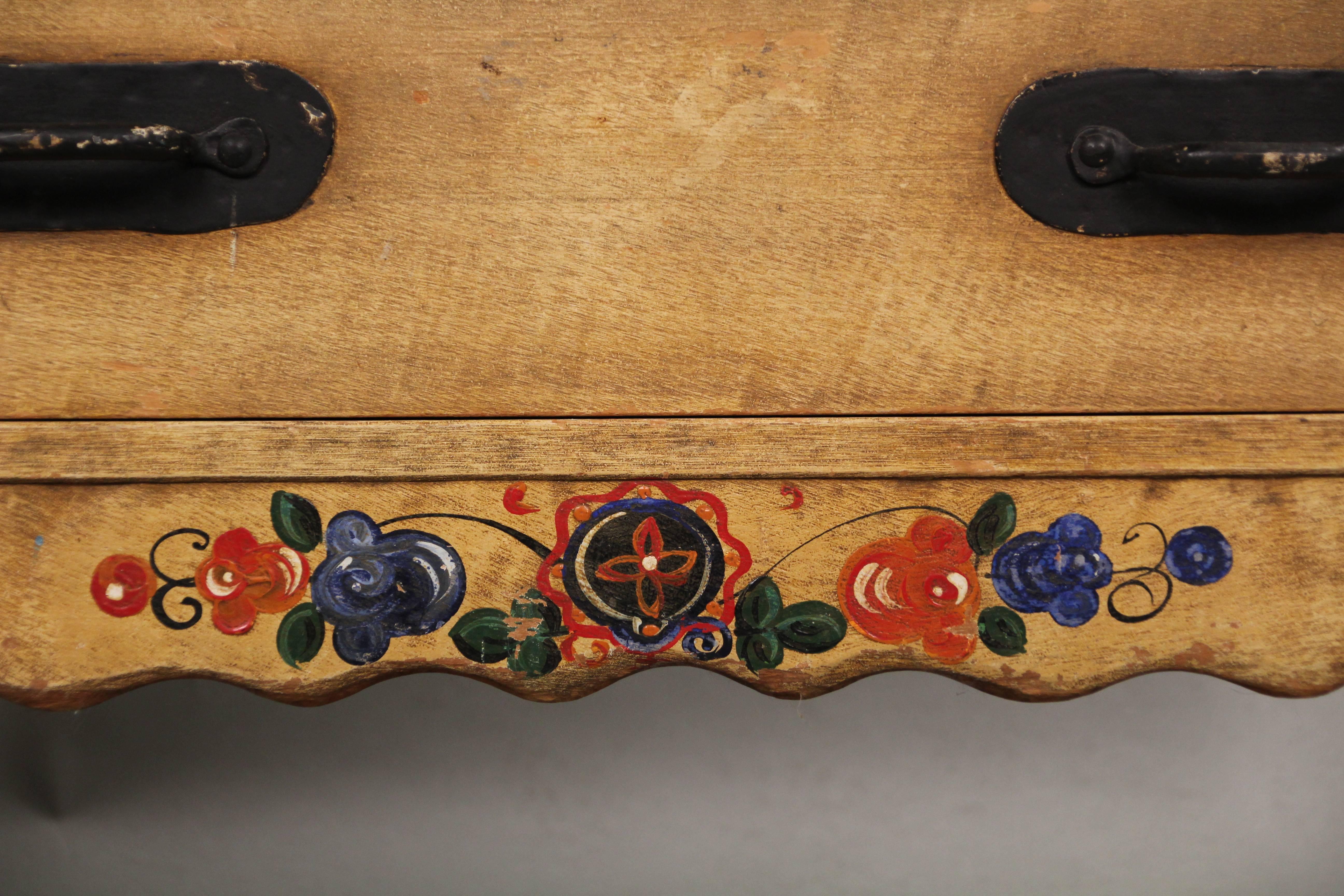Monterey Gentleman's Dresser with Hand-Painted Flowers 1
