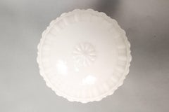 Antique 1920s Ceiling Mount with Period School House Globe Glass Shade