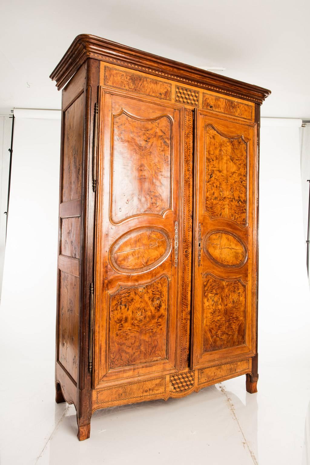 Walnut and Oak Armoire 1