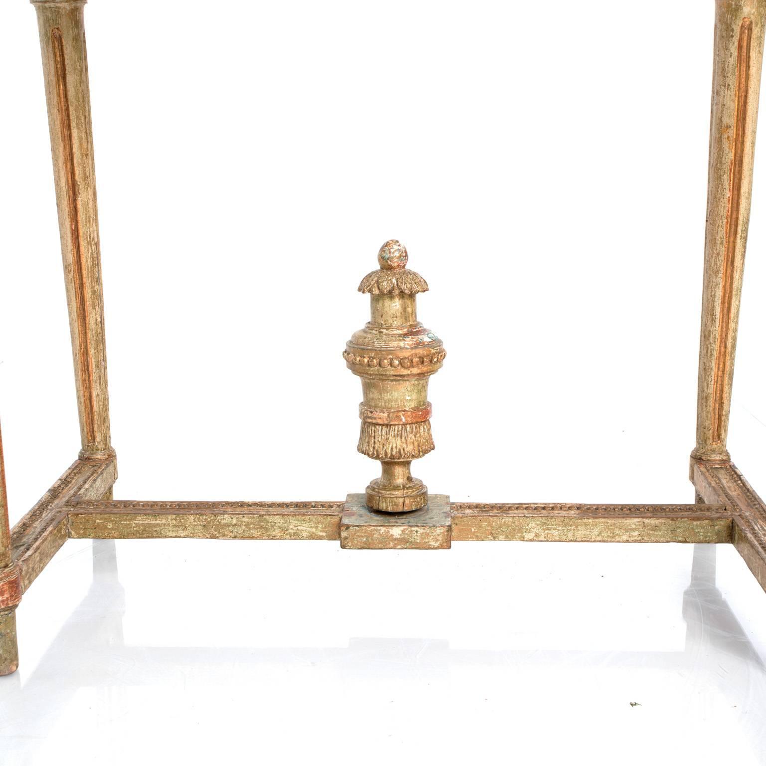 18th Century Giltwood Gustavian Console Table with Marble Top