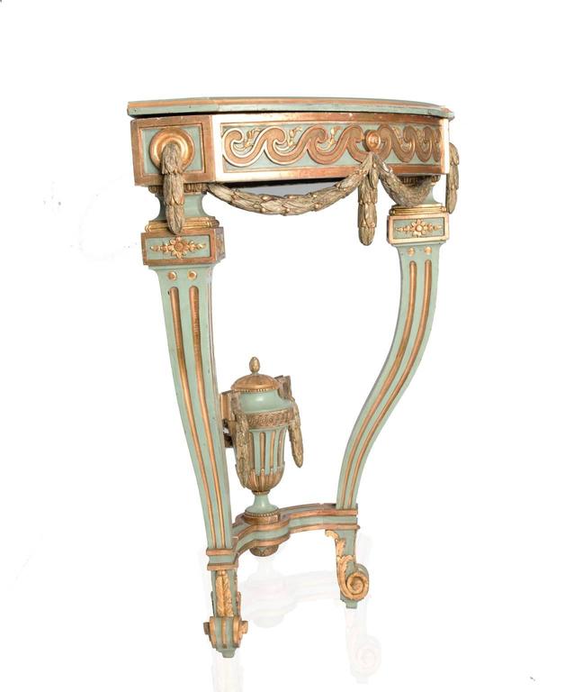 Corner Console Table 18th century painted and gilded gustavian corner console table for Corner Console Table 18th century painted and gilded gustavian corner console table for