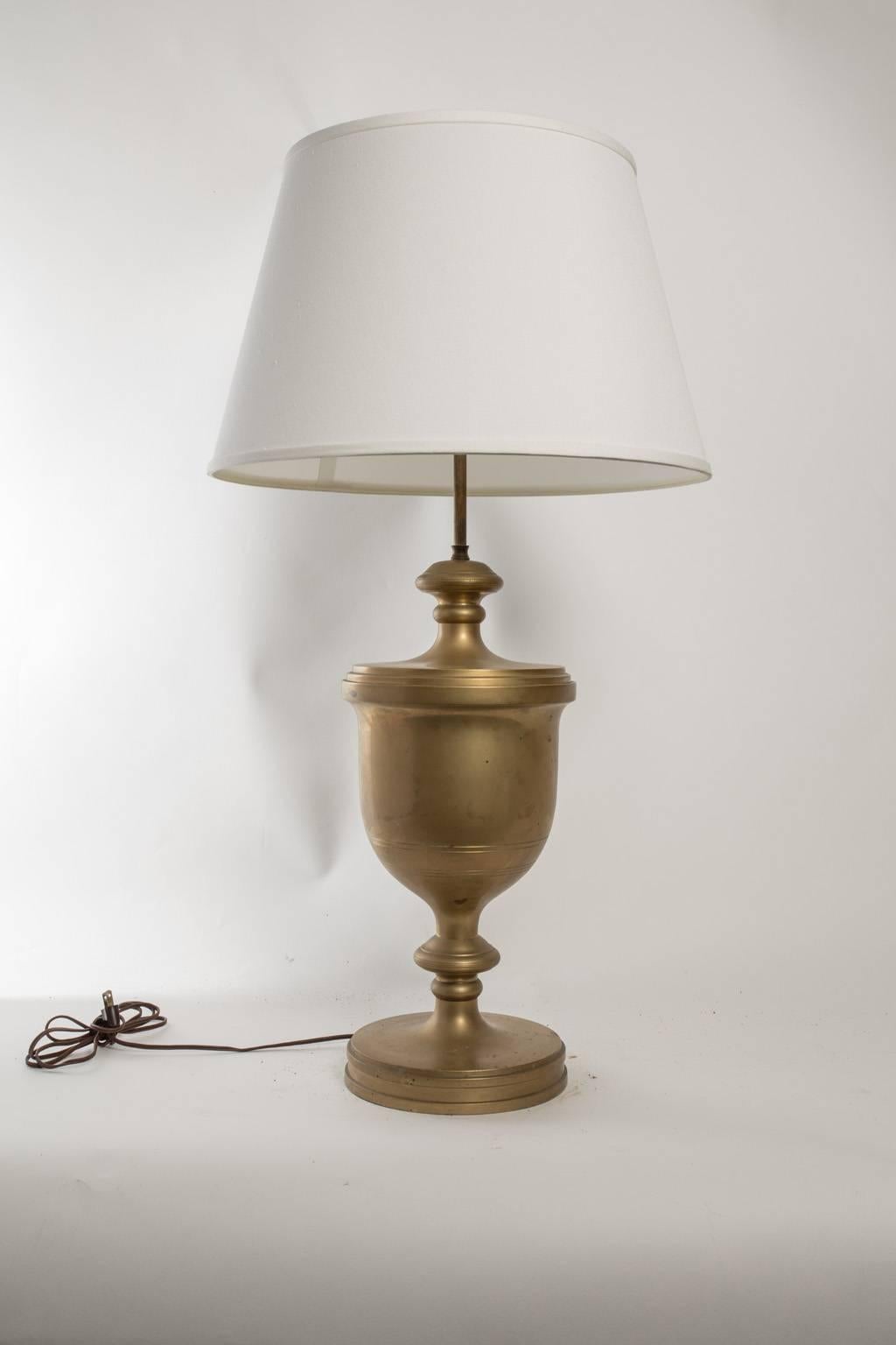 brass urn lamp