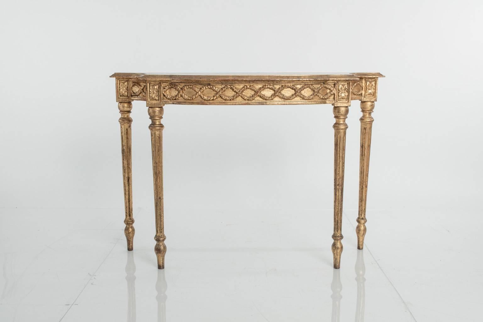 Gilt Louis XVI Style Consoles In Good Condition In Stamford, CT