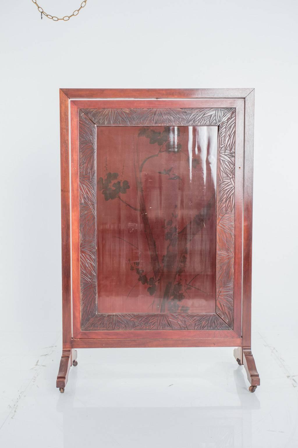 Chinese Export 19th Century Asian Floor Screen