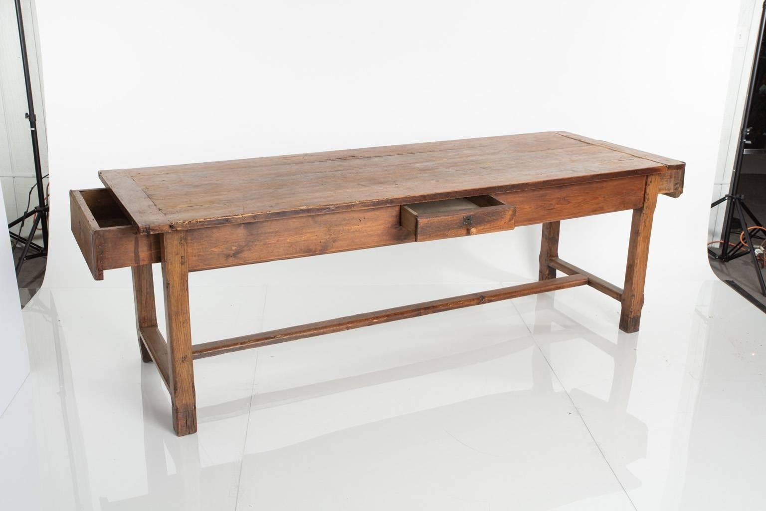 Rustic 19th Century Pine Farm Table