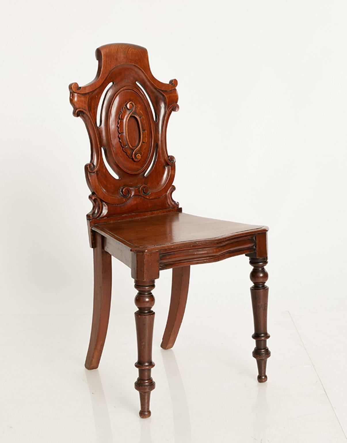 19th Century Mahogany Hall Chairs