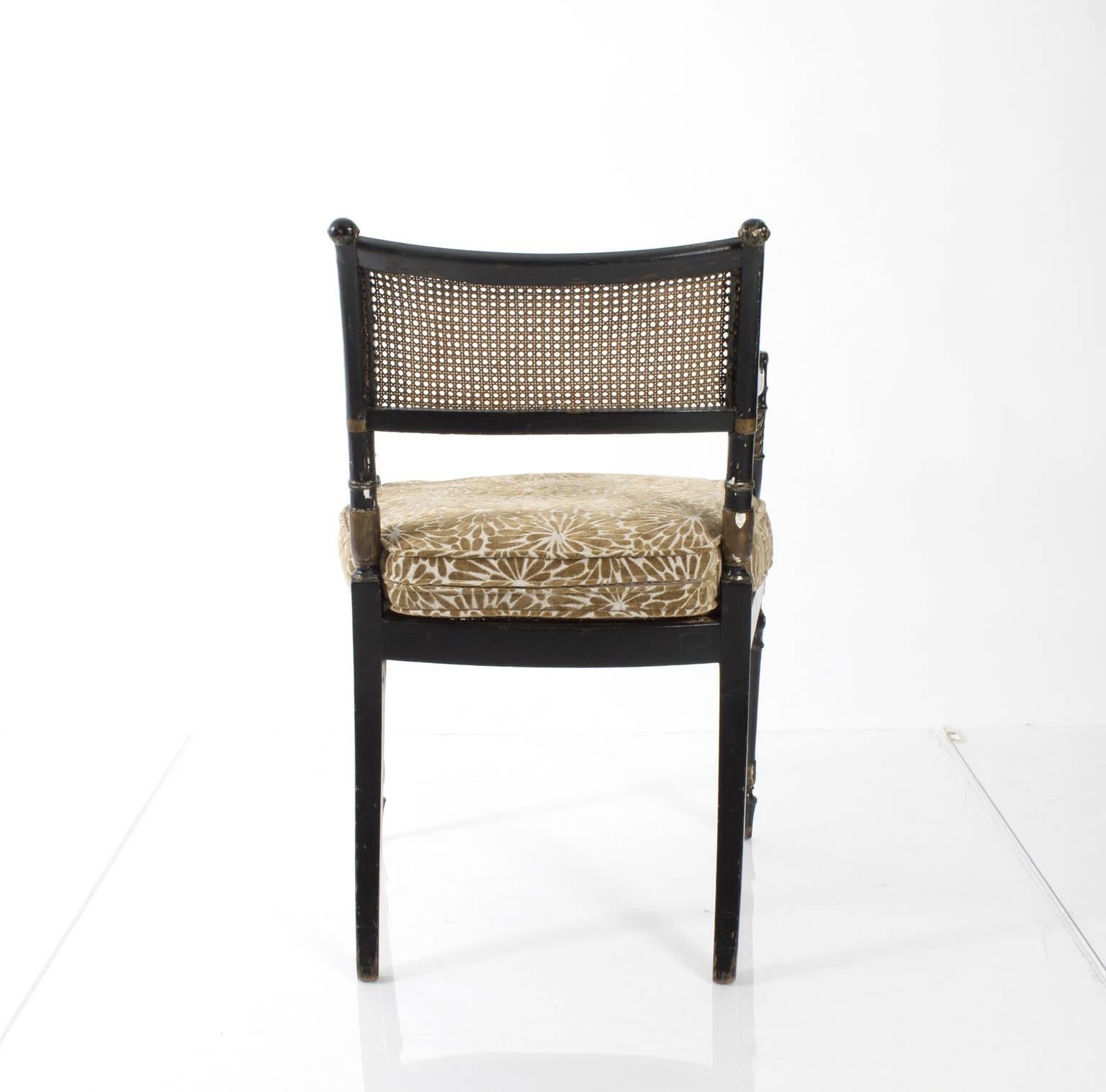 Regency Style Caned Armchairs 1