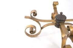 Scroll-Leg Wrought Iron Table