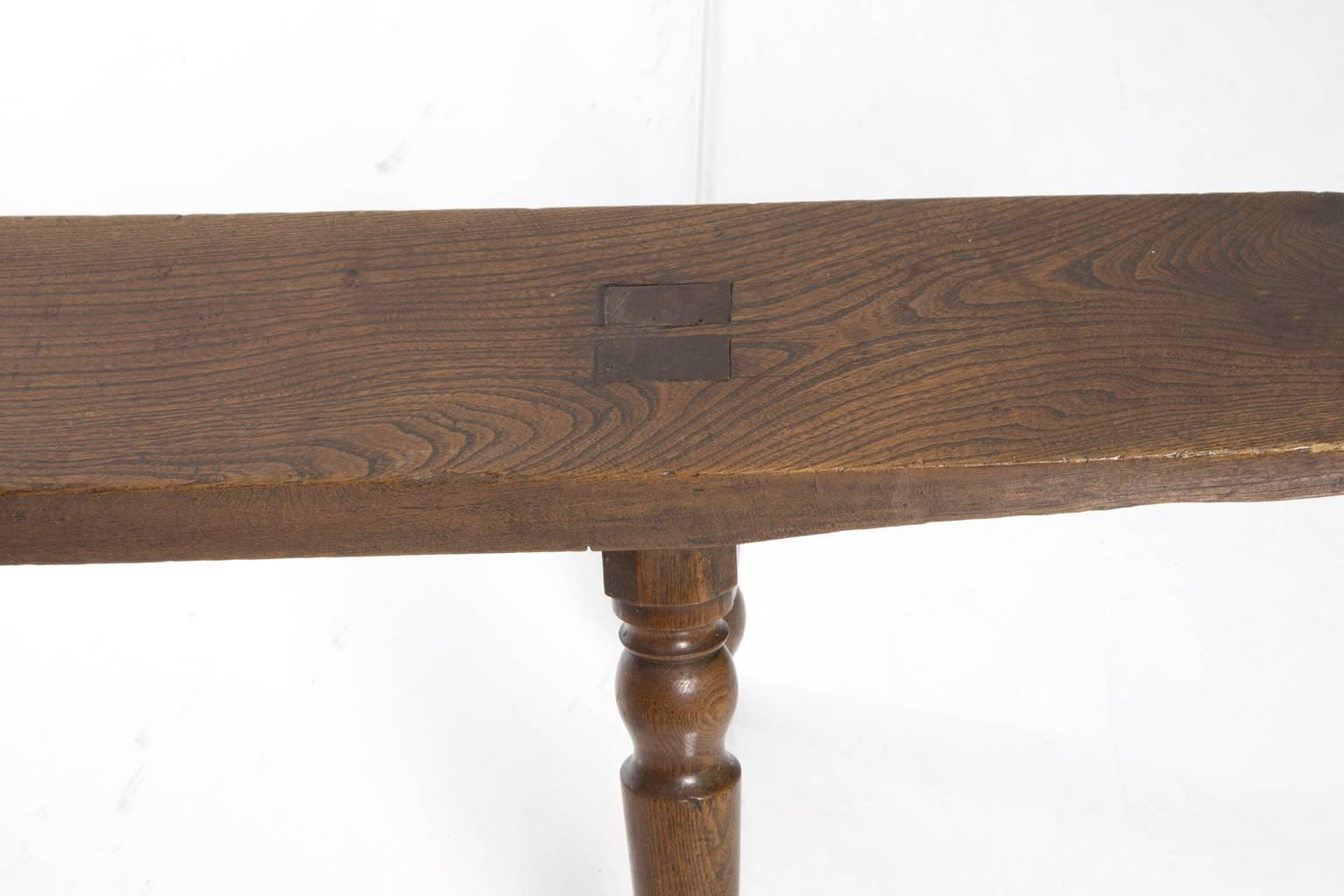 Elm Pair of English Hall Benches