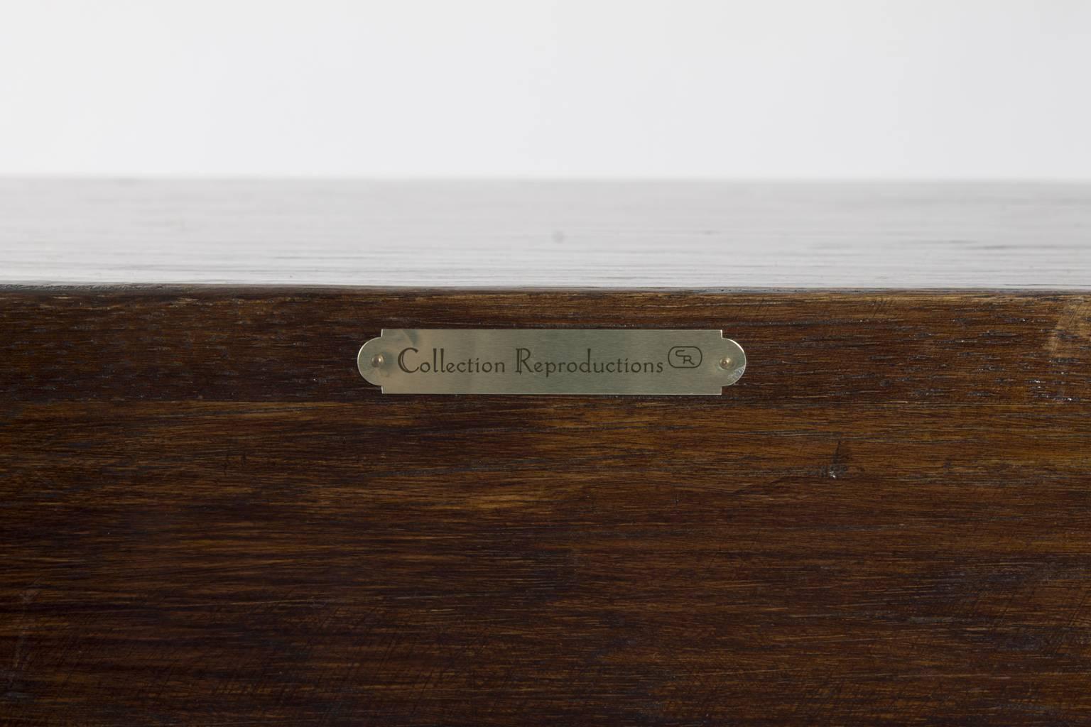 Oak Eight Cabriole Leg Console Table